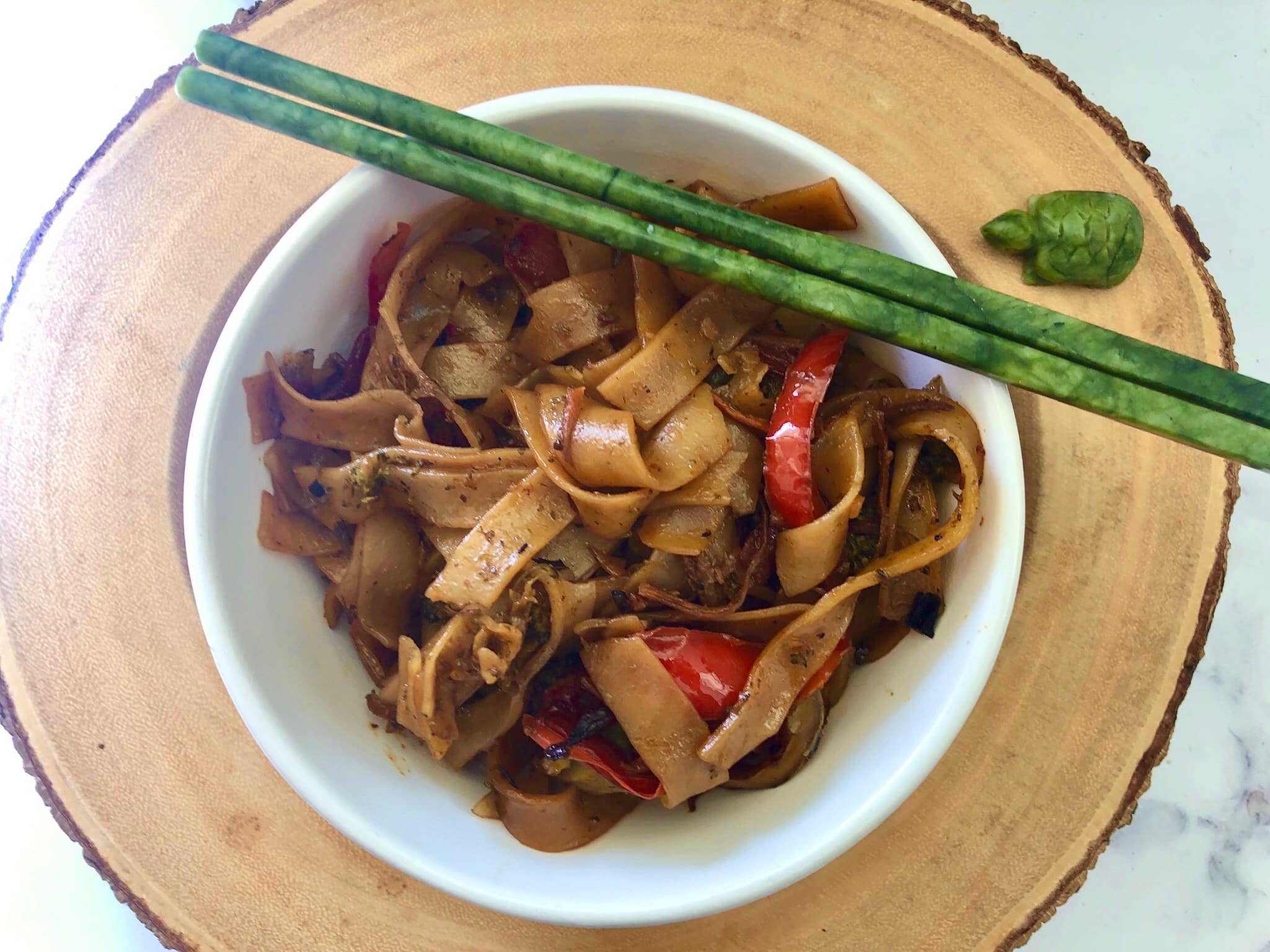 Vegan Pad Kee Mao (Thai Drunken Noodles)